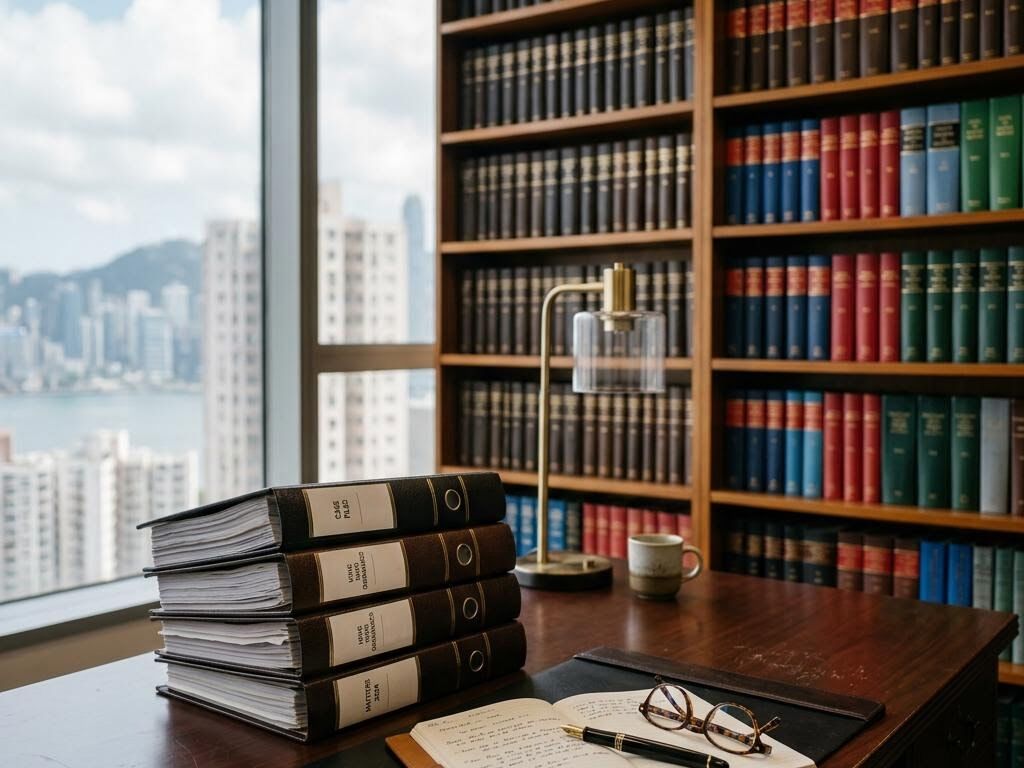 整潔的律師樓書桌與檔案